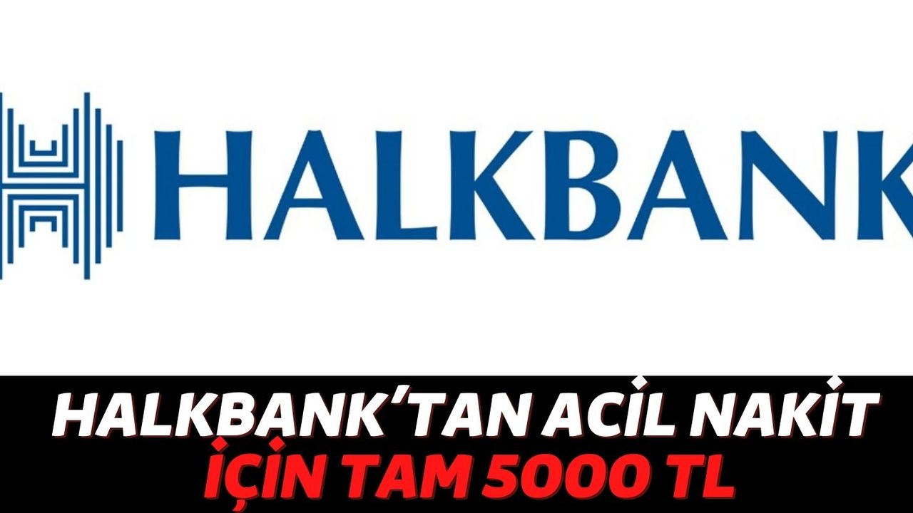 Halkbank Acil Nakit İhtiyaçları İçin Anında Belgesiz 5000 TL Veriyor! ATM’den Alabiliyorsunuz