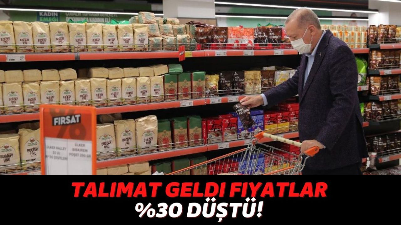 Cumhurbaşkanı Recep Tayyip Erdoğan'nın Talimatıyla O Markette Tüm Ürünlerde En Az %30 İndirim Geliyor!