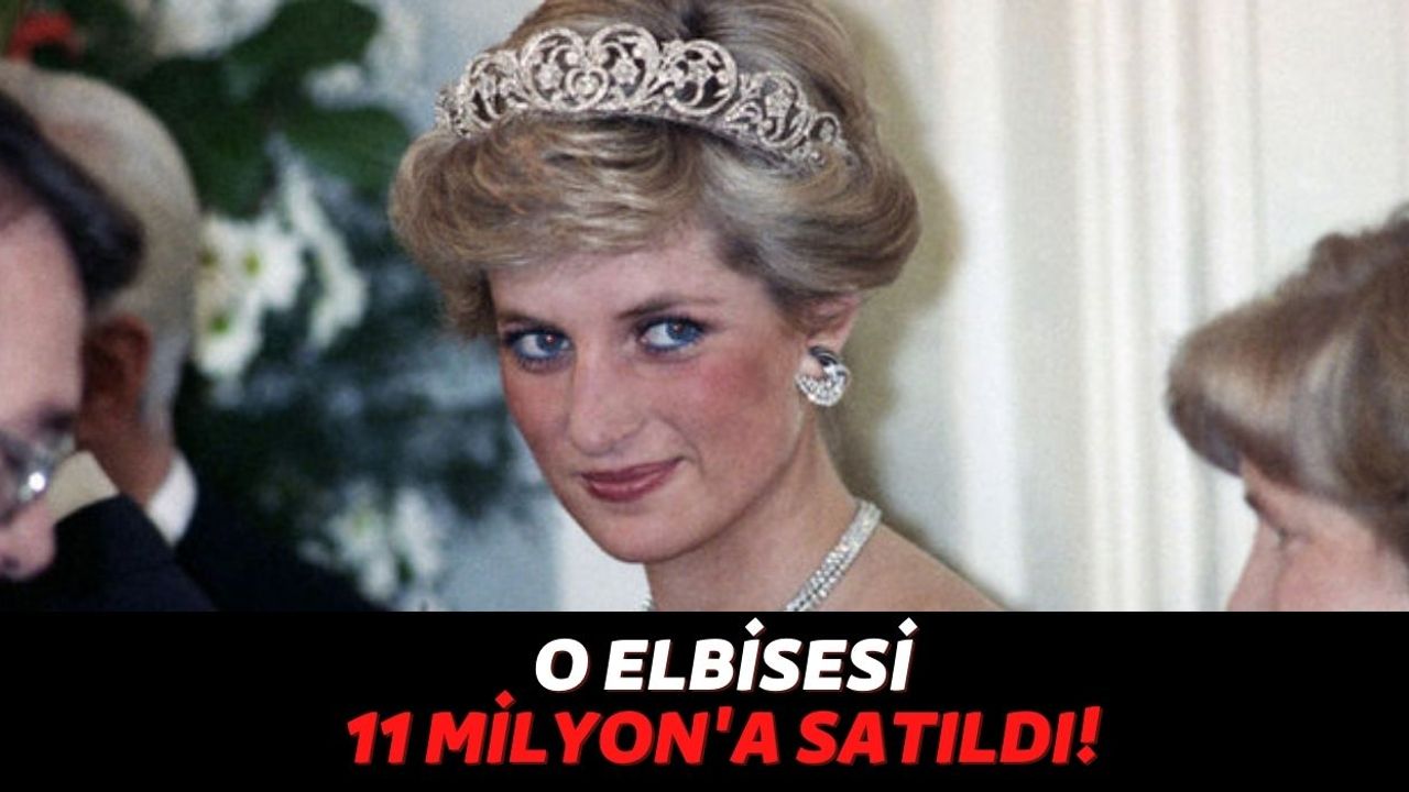 36 Yaşında Hayatını Kaybeden Prenses Diana’nın İkonik Elbisesi 11,4 Milyon TL’ye Alıcı Buldu!